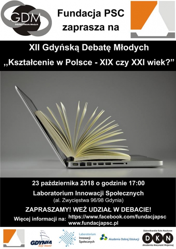 XII Gdyńska Debata Młodych pt. &quot;Kształcenie w Polsce - XIX czy XXI wiek?&quot;